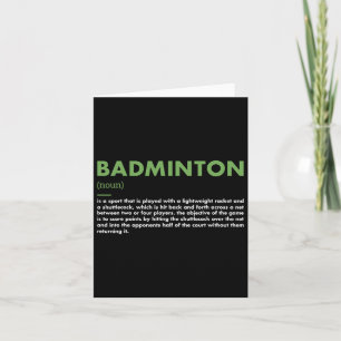 Sport Definition Badminton Karte