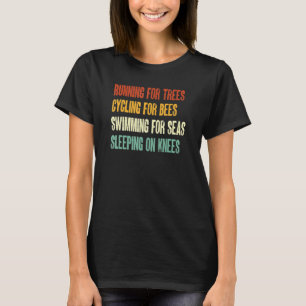 Sport, der zum Bummeln von Bäumen beim Baden von B T-Shirt
