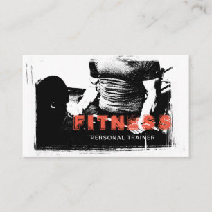 Sport Fitness Coach Personal Trainer Moderner Schl Visitenkarte