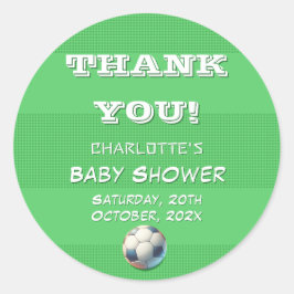 Sport Football Baby Boy Dusche Runder Aufkleber