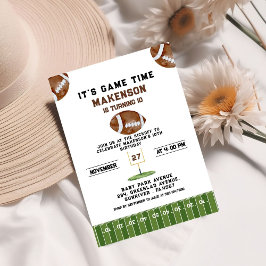 Sport Football  Second Birthday 10th year Down Einladung