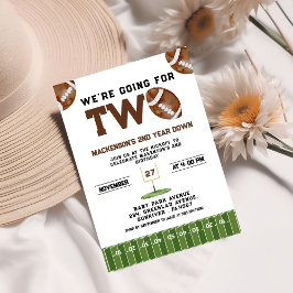 Sport Football  Second Birthday 2nd year Down Einladung