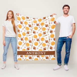 Sport Fußball, Basketball, Baseball personalisier Fleecedecke