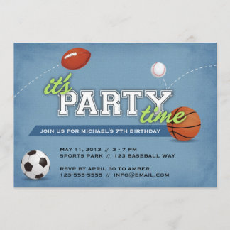 Sport-Geburtstags-Party Einladung