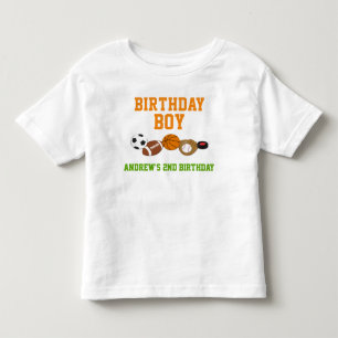 Sport-Geburtstags-T - Shirt-Kleinkind-Kinderkind Kleinkind T-shirt