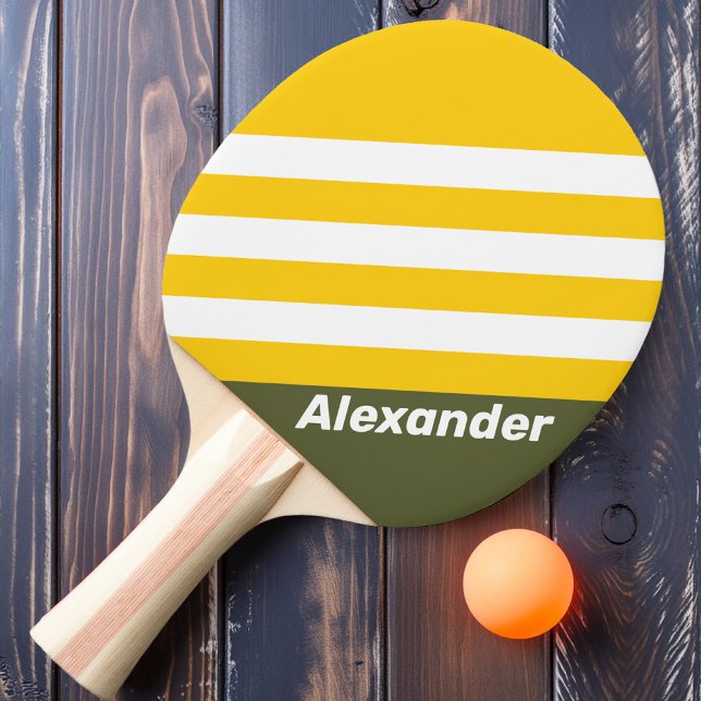 Sport Green Honey Nostalgische Streifen mit Namen Tischtennis Schläger (Von Creator hochgeladen)