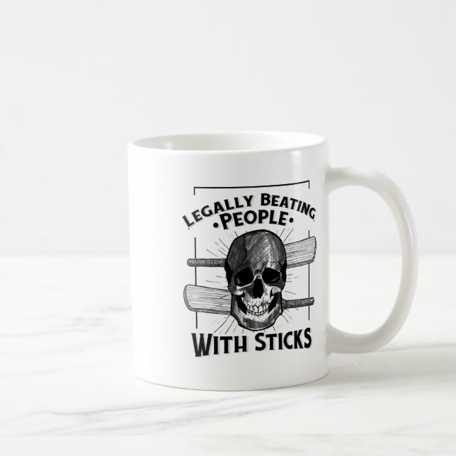 Sport Humor Legally Beating People With Sticks Sku Kaffeetasse (Rechts)
