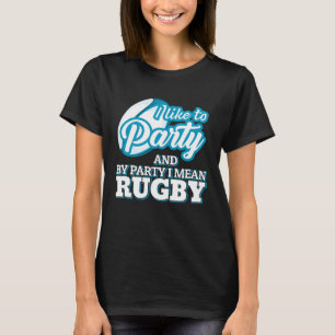 Sport I like Party Gemein Play Rugby Plus Größe T-Shirt
