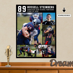 Sport in der Hochschule Senior 5 Foto Collage Grad Poster