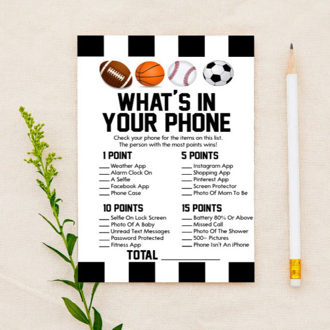 Sport in Ihrem Telefon Baby Duschgel Spiel Briefpapier (Von Creator hochgeladen)