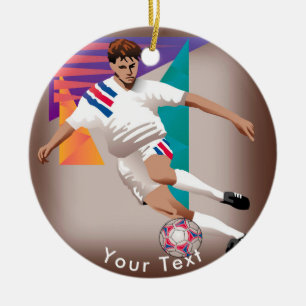 SPORT internationaler Fußball-Spieler Keramik Ornament