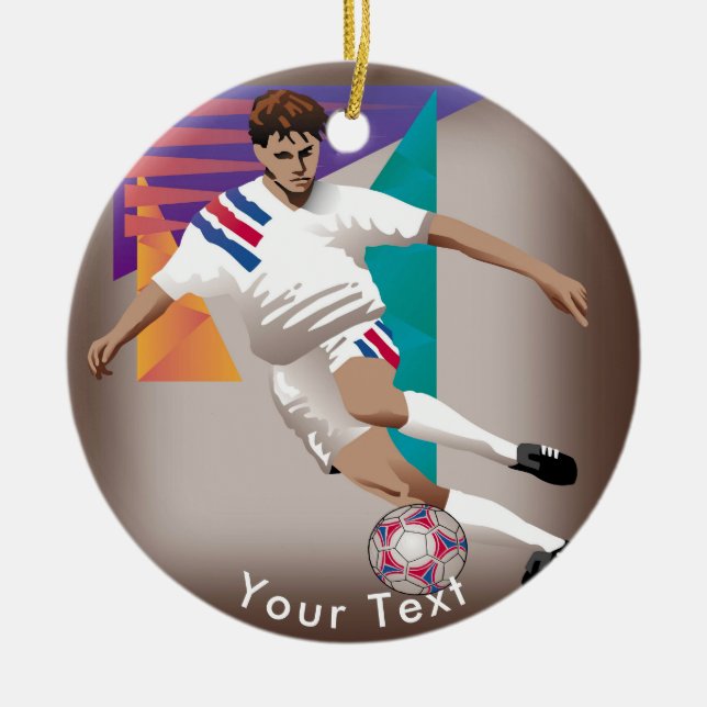 SPORT internationaler Fußball-Spieler Keramik Ornament (Vorne)