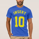 Sport-Jersey-Entwurf der Königsblau-u. T-Shirt<br><div class="desc">Sport-Jersey-Entwurf der Königsblau-u. Gelb-Erwachsen-| • Das Jersey-T - Shirt der Männer</div>