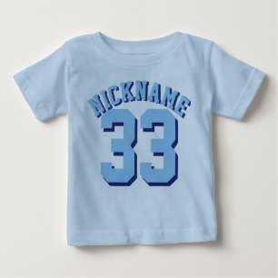 Sport-Jersey-Entwurf des blauen Baby-  Baby T-shirt