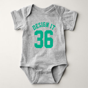 Sport-Jersey-Entwurf des graues u. Baby Strampler