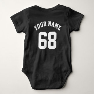 Sport Jersey Individuelle Name und Nummer Backside Baby Strampler