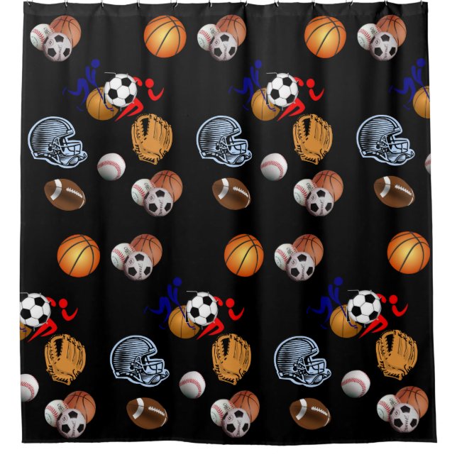 Sport Kinder Duschvorhang (Vorderseite)