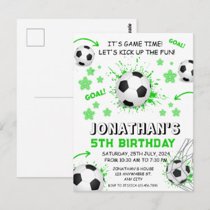 Sport Kinder Fußball Geburtstagsfeier Postkarte