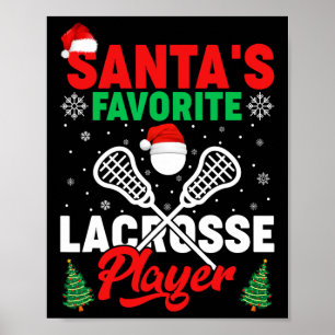 Sport Lover Santa's Lieblingsspiel Lacrosse Player Poster
