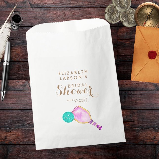 Sport Lover Wasserfarbe Pickleball Themed Bridal Geschenktütchen (Von Creator hochgeladen)