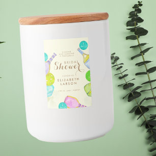 Sport Lover Wasserfarbe Pickleball Themed Bridal Lebensmitteletikett