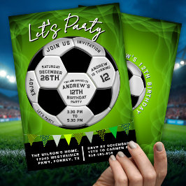 Sport Lovers Soccer Ball Boys Birthday Einladung