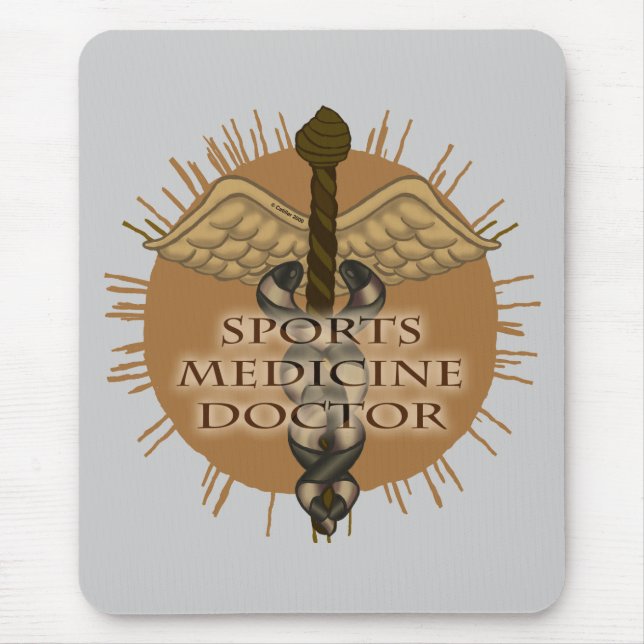 Sport Medicine Doctor Caduceus Mousepad (Vorne)