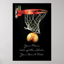 Sport Motivierend Zitat Basketball-Poster