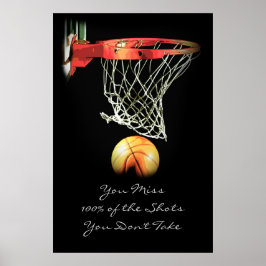 Sport Motivierend Zitat Basketball-Poster Poster