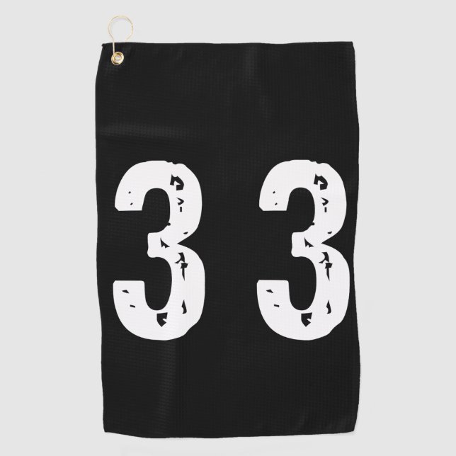 Sport Nummer 33 Golfhandtuch (Vorderseite)