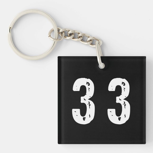 Sport Nummer 33 Schlüsselanhänger (Vorderseite)