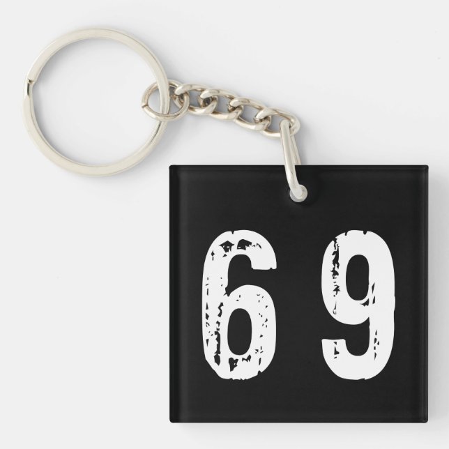 Sport Nummer 69 Schlüsselanhänger (Vorderseite)
