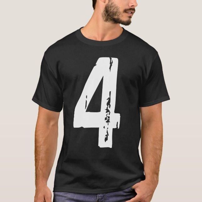 Sport Nummer vier T-Shirt (Vorderseite)