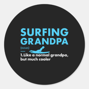 Sport Opa Definition Surfen Runder Aufkleber