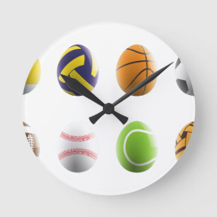 Sport-Oster-Eier Runde Wanduhr