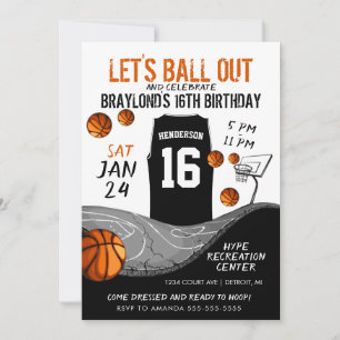 Sport Outdoor Basketball Geburtstag Einladung