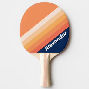 Sport Ozean Sonne Herbst Streifen mit Namen Tischtennis Schläger