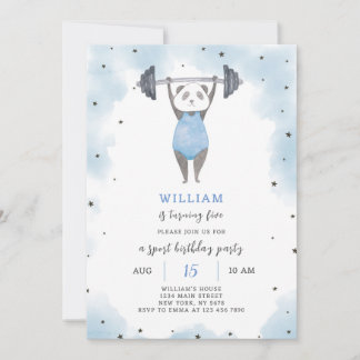 Sport Panda Einladung zum Geburtstag