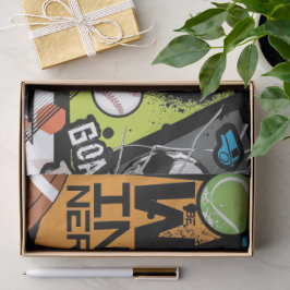 Sport Pattern With Balls Seidenpapier