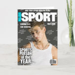 Sport Personalisiert Magazine Cover Karte<br><div class="desc">Sport Personalisiert Magazine Cover</div>