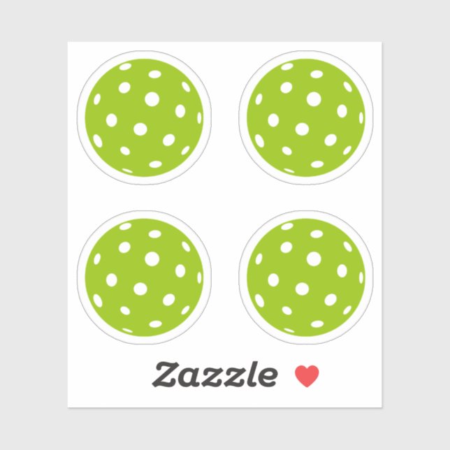 Sport Picklebal Green Balls Pack Aufkleber (Blatt)