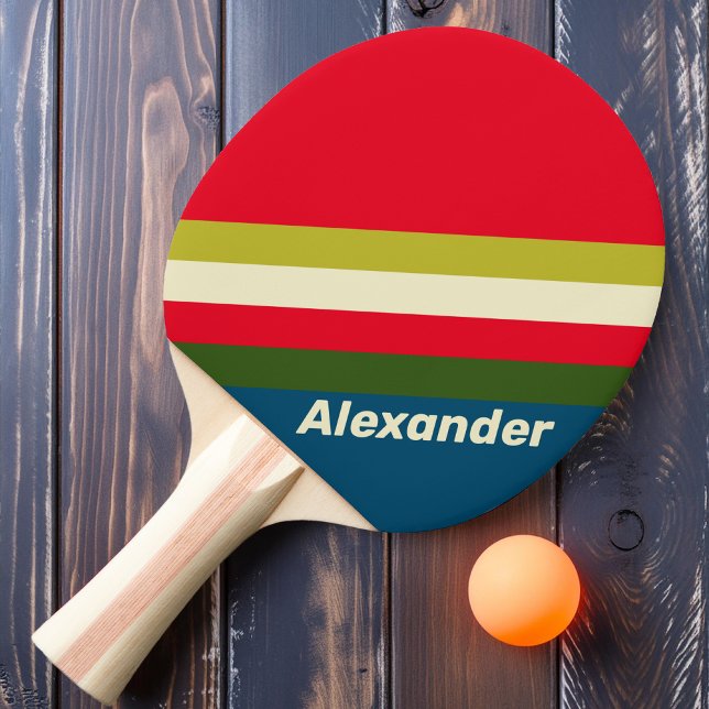 Sport Retro Rugby Strichen mit Namen Tischtennis Schläger (Von Creator hochgeladen)