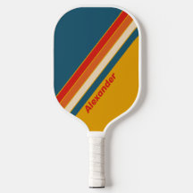 Sport Retro Senf gestreift mit Namen
