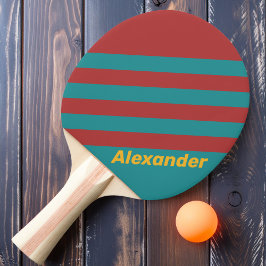 Sport Ruby Reef Streifen mit Namen Tischtennis Schläger
