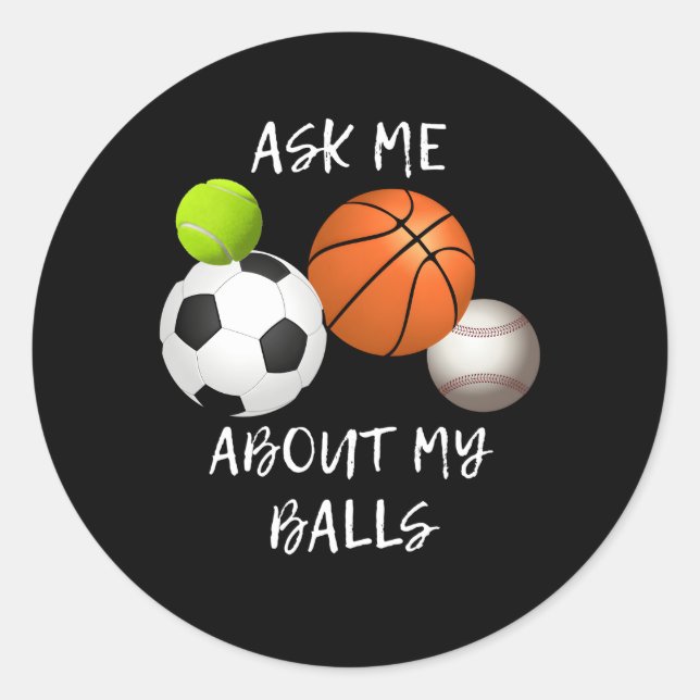 Sport Runder Aufkleber (Vorderseite)