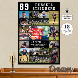 Sport Senior Abschluss 18 FotoCollage Poster