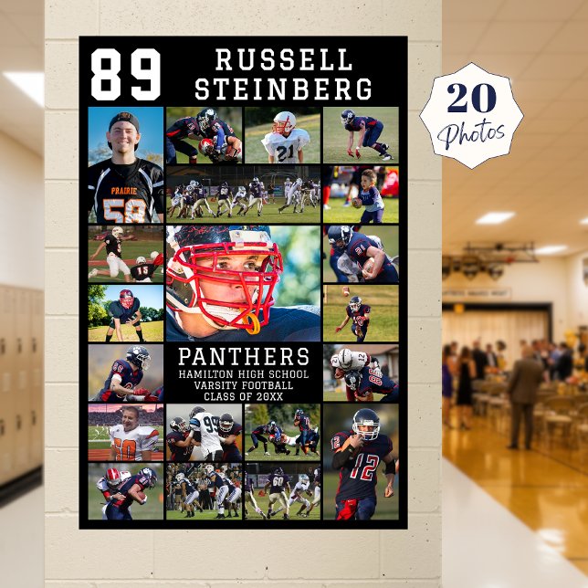 Sport Senior Night Abschluss 20 FotoCollage Poster (Von Creator hochgeladen)