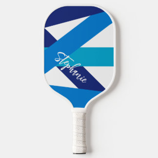 Sport Signature Diagonal Blue Striped Pickleball Schläger