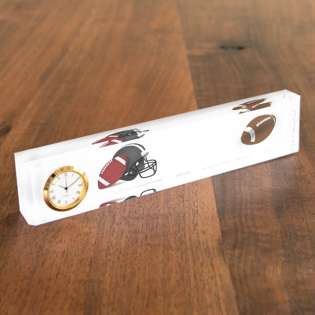 Sport-Spiel-Team-Ball-Fußball-Trainer-Lehrer Namensplakette (Seite)