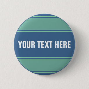 SPORT-STREIFEN - Ozean Blau Grün + Ihr Text Button